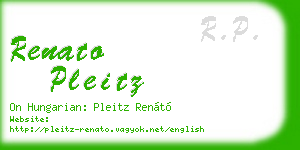 renato pleitz business card
